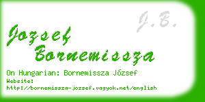jozsef bornemissza business card
